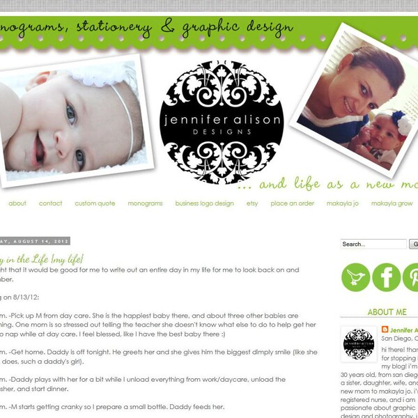 Blogger Blog Template Layout