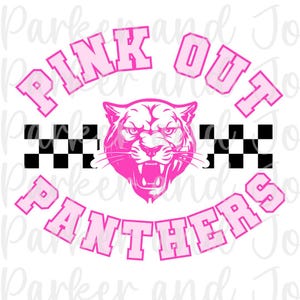 Pink Panthers Breast Cancer Awareness Design (PNG File)