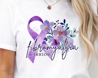 Fibromyalgimedvetenhet png | Fibromyalgikrigare | Lila bandet | Sublimering, DTF digitala designer