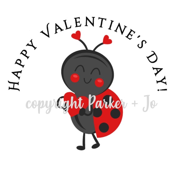 PNG File Valentine's Day Ladybug | Valentine's Day Clip Art Printable Artwork I Digital File | Clip art Il_570xn