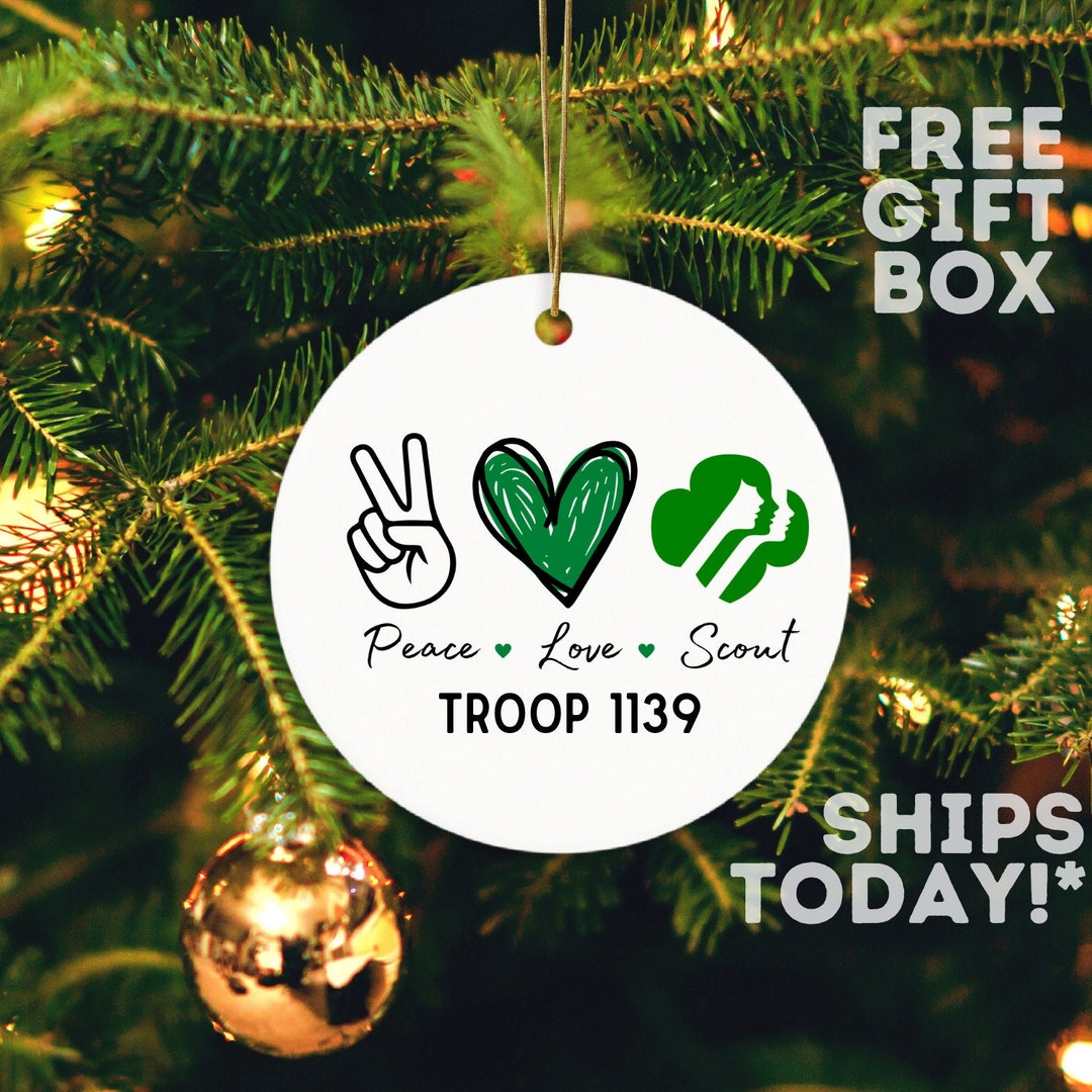 Girl Scouts Ceramic Ornament / Girl Scout Troop Ornament / Custom ...