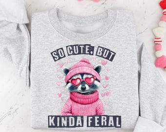 So Cute But Feral png | sublimation design | raccoon png | trendy png | instant download for dtf and sublimation