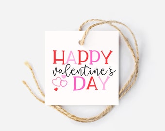 Valentine's Day Printable File, Happy Valentine's Day Tags 2.5 inches, St. Patrick's Day PDF File, Printable Cookie Tag, Printable Gift Tags