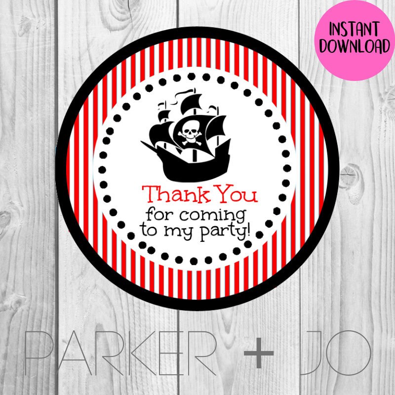INSTANT DOWNLOAD / Pirate / Gift Tags Party Printable | Etsy