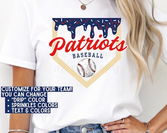 Custom Ice Cream Drip Baseball png design | baseball season | home plate | mascot | respect the drip custom png design digital file