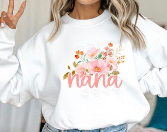 Floral Nana PNG: Mother's Day Design (Digital Download)