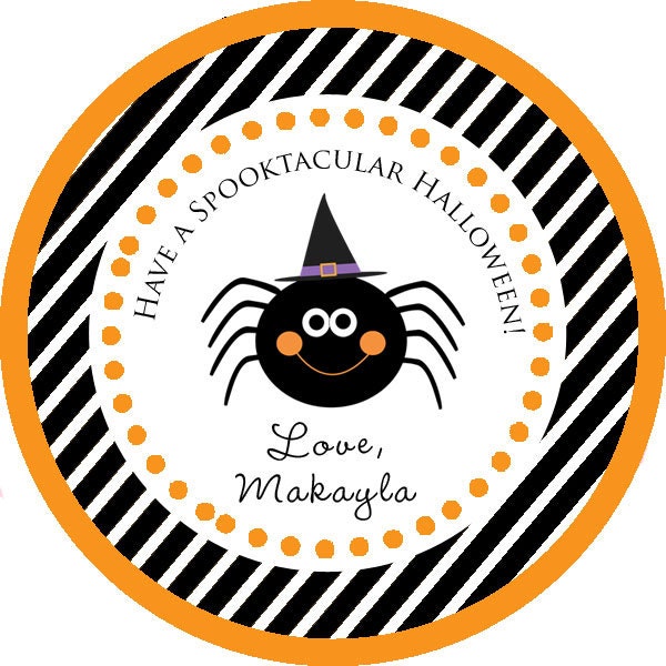 Personalized Halloween Stickers, Customized Halloween Labels, Party Favor Label, Printed Stickers, Labels, Halloween Bag Labels or Tags