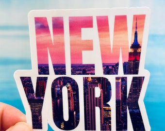 New York City NYC sticker decal for laptop, water bottle, macbook