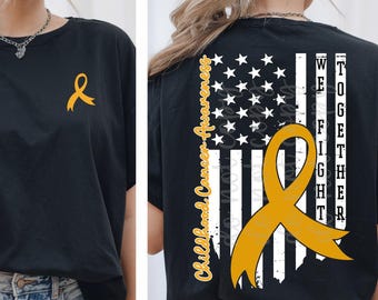 Gold Ribbon Childhood Cancer Awareness PNG: Clipart Digital Download