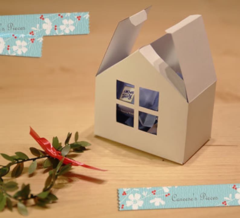 House Gift Box SVG PDF DXF Pattern Etsy