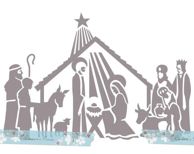 Nativity Glass Etching SVG and PDF Pattern and Instructions Etsy