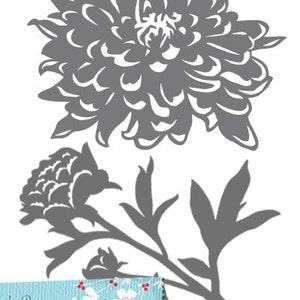 Peony SVG PDF DXF Files
