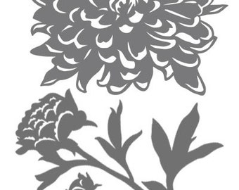 Peony SVG PDF DXF Files