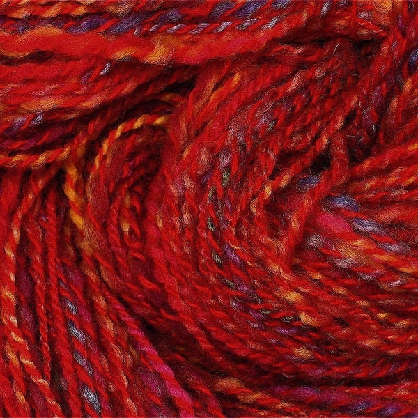 Hybrid Tea Roses - Handspun\/ Recycled Angora Blend Yarn