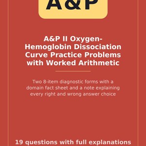 A&P II Syre-hemoglobin dissociationskurva Övningsproblem med bearbetad aritmetik