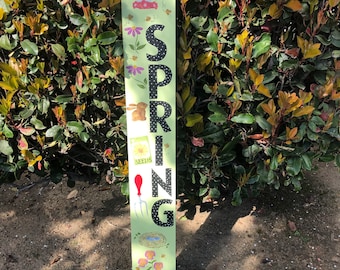 Spring Seasonal Painted Fence Board