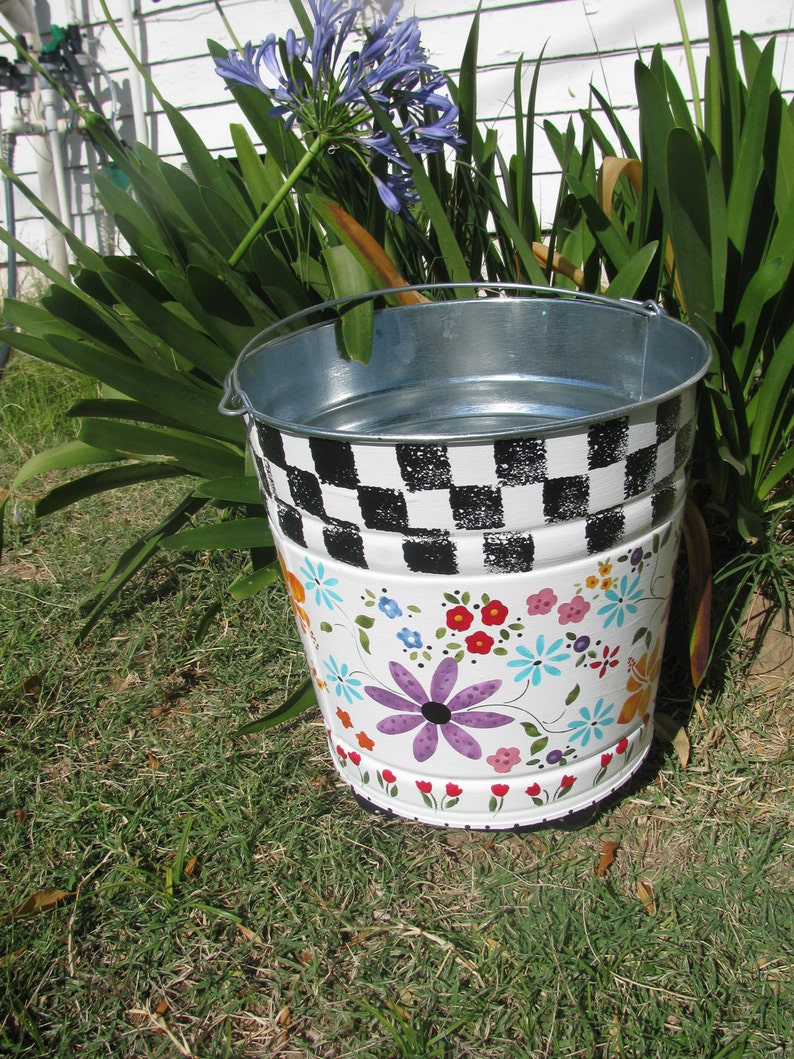 Flower Bucket Etsy
