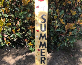 Summer Seasonal Painted Fence Boards