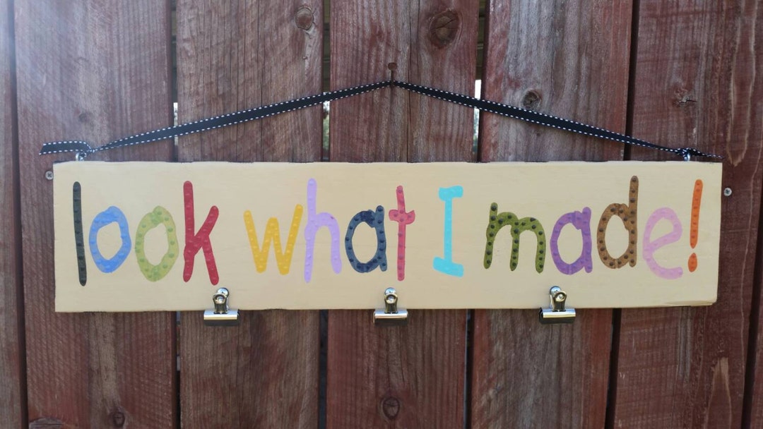 Kids Art Collection Hanging Sign - Etsy