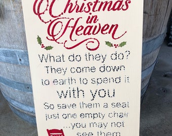 Christmas In Heaven Sign