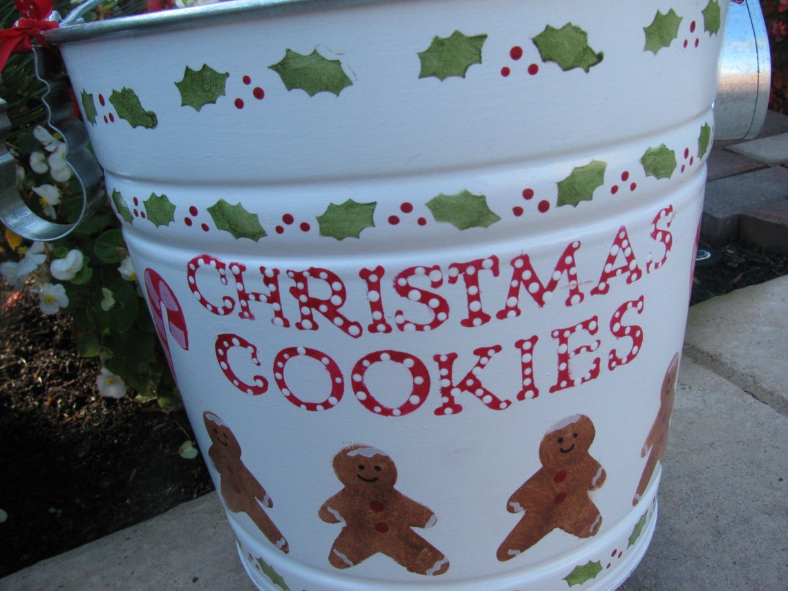 Christmas Cookies Bucket | Etsy