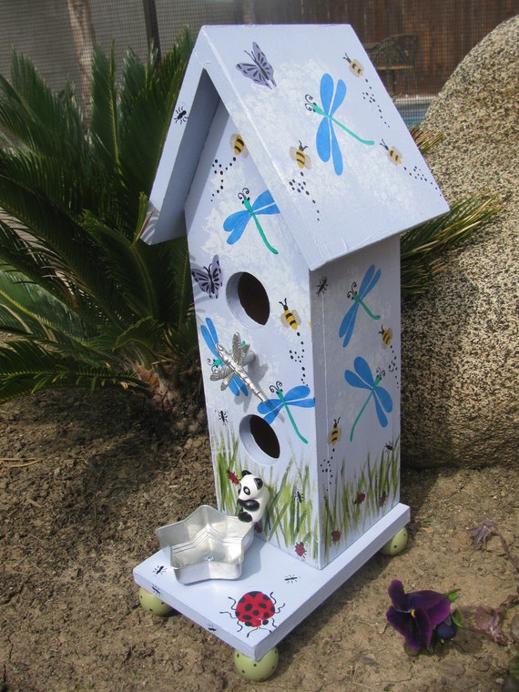 Garden Birdhouse Vintage pieces Etsy