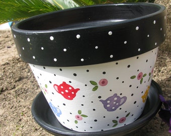 Flower pot ... Tea Pot Multi Color