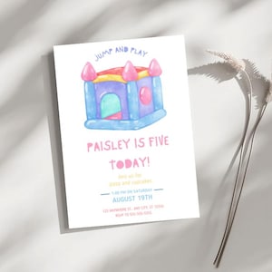 Bounce House Birthday Invitation | Editable Kids Party Invite | Jump House Party | Inflatable Party Invite | Digital Download