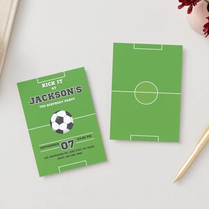 Soccer Birthday Invitation – Boys Sports Party Invite – Digital Download – Editable Printable Soccer Theme Invite for Kids Birthday Party
