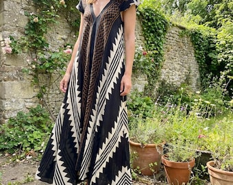 Boho Print Summer Swing Dress: Casual Holiday Lightweight Lounge Dress
