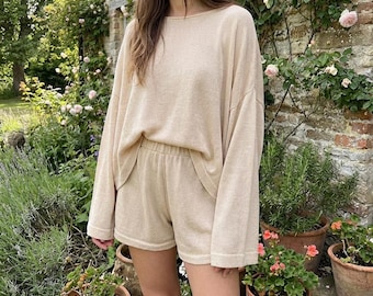 Boho Summer Two Piece Loungewear Set – Lightweight Casual Everyday Holiday Set
