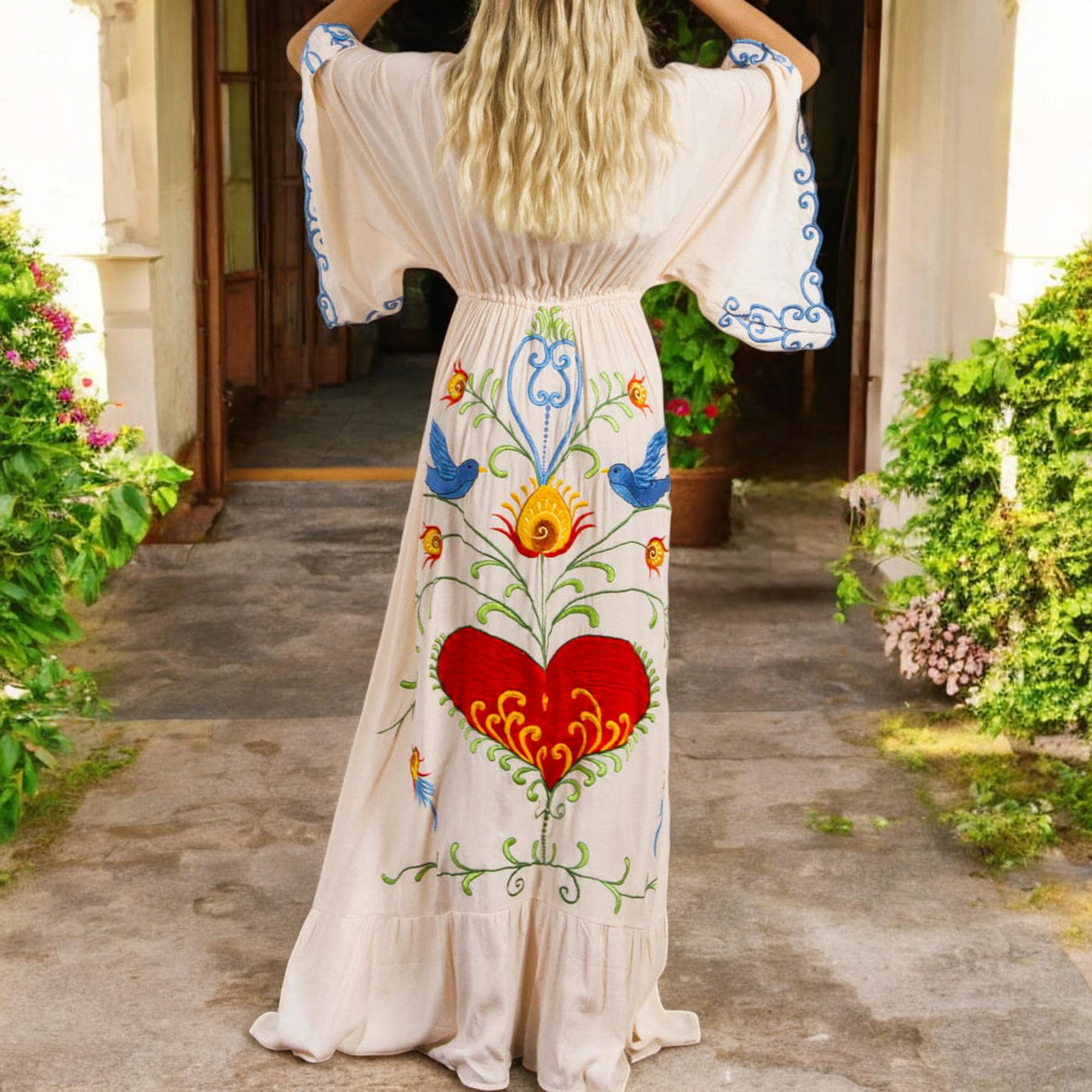 Antique 1900s Flower Hand Embroidery Cotton Dress - Etsy