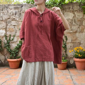 Veste d&#39;été à capuche en lin, camouflage léger en coton, cardigan décontracté avec poches, kimono bohème pour les vacances à la plage, vêtements fin lin pour femme