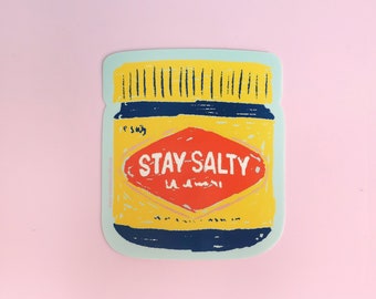 Stay Salty - Aussie Snacks - Vegemite - Vinyl Sticker - 7x8cm