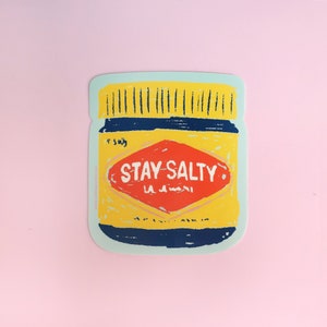 Stay Salty - Aussie Snacks - Vegemite - Vinyl Sticker - 7x8cm