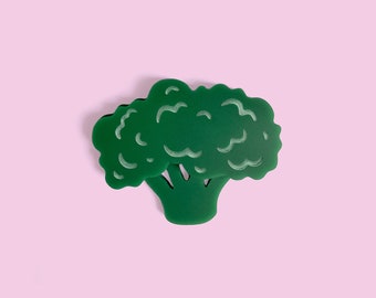 Broccoli Vegetable Fridge Magnet - Acrylic Laser Cut - 4 x 4.5cm