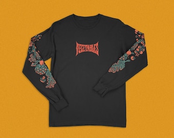 VEGETABLES - Metal Tee - 100% cotton Unisex Tee - Long Sleeved Stone Wash Shirt