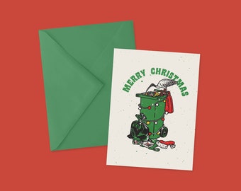 Bin Chicken - Biglietto di auguri di Buon Natale - Ecologico - Con busta!