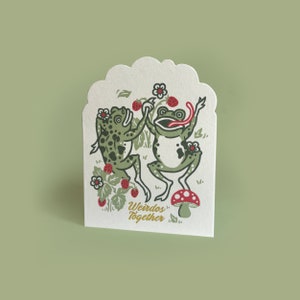 Weirdos Together - Valentinstagskarte aus recyceltem Papier mit Frosch-Thema - Mit Umschlag!