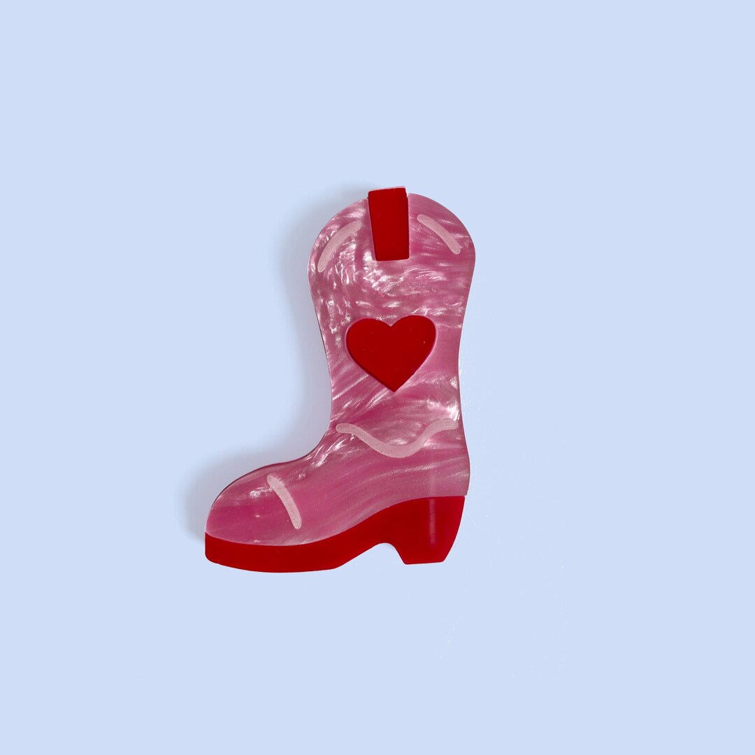 Pink Cowgirl Boot Magnet – Laser Cut Acrylic, Western Decor - Etsy ...