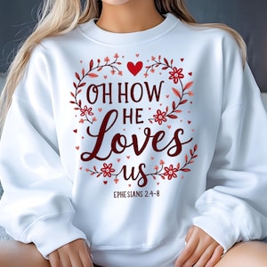 Oh How He Loves Us Png, Boho Valentine