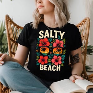 Playa Salada (Png), Diseño de Sublimación, Flores Tropicales (Png), Verano Colorido (Png), Diseño de Camiseta (Png), Descarga Digital (Png), DTF