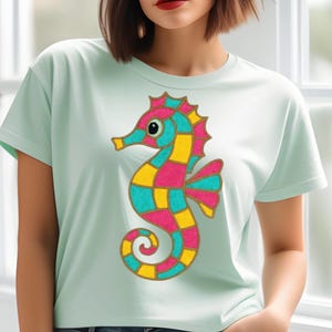 Summer Seahorse PNG, Preppy Summer Vibes Png, Neon Beach Png, Coastal Png, Retro Summer Coquette Png, Girly Summer Png, Toddler Summer Png