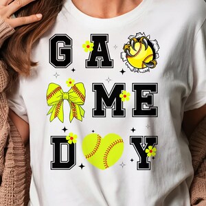 Softball Png, Softball Game Day Png, Softball Mama Png, Softball Mom Png Sublimation, Coquette Softball Png Shirt Design, Softball Game Day
