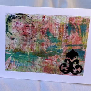 Notitiekaarten met gellelliprint, set van 5 inch