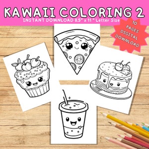 Cute Coloring Pages | Japanese Kawaii | Pdf | Digital Download | Cozy Coloring Pages | 10 Pages | Cute Japanese Stuff | Relaxing Prints