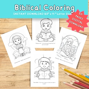 Bible Verse Coloring Pages | Christian Preschool & Sunday School Printables | Scripture Worksheets for Kids | Homeschool Activity