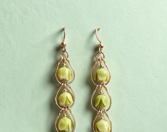 Hand crafted Pakalana Cascade earrings