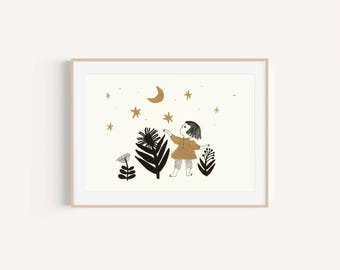 Catching  stars, print