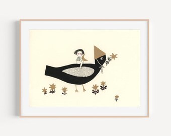 picking stars, print